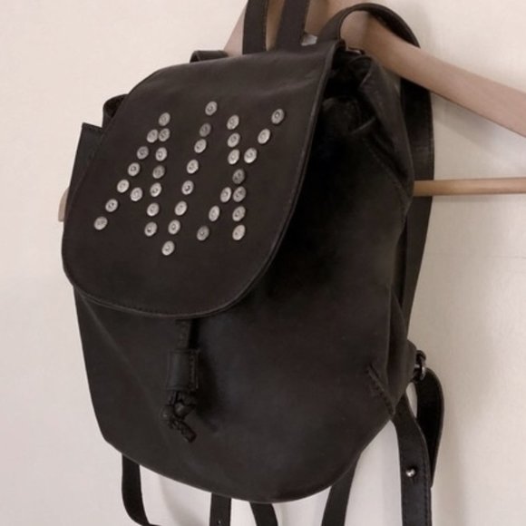 Armani Exchange  A/X Glove Leather Studded Backpack Rucksack Book Bag Purse main image 6